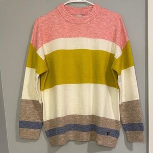 SALE!! Bundle 5/$25 Striped Women's Knit Sweater in Pink, Yellow, and White